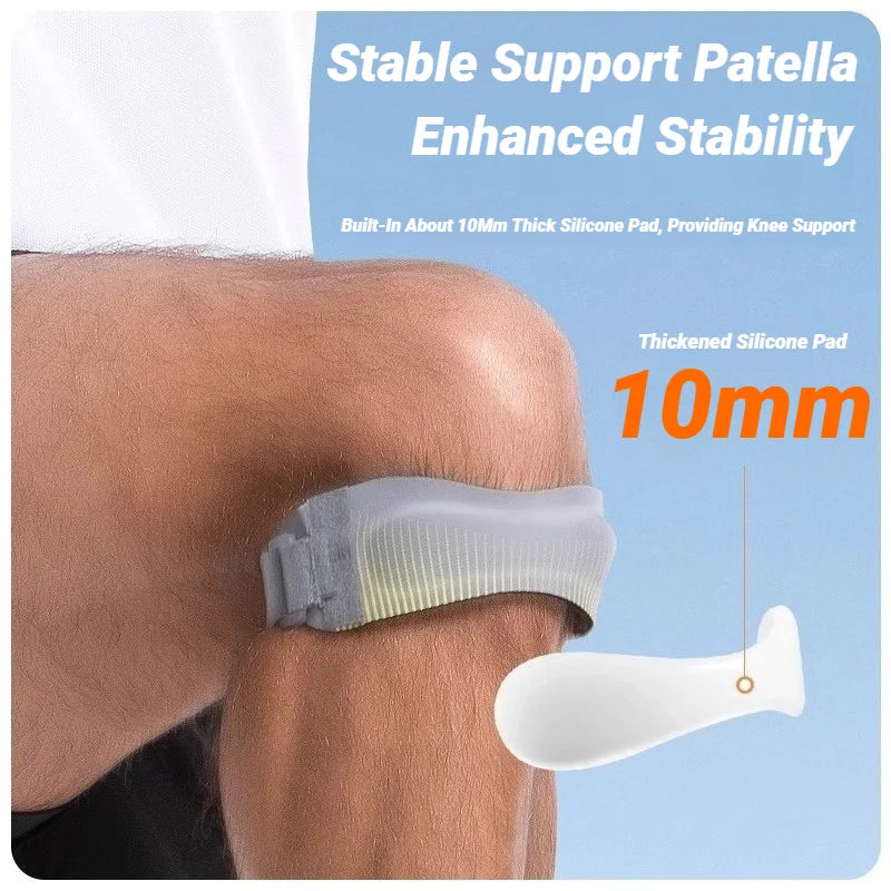 Adjustable Patella Stabilizer Brace For Knee Pain Relief Tendonitis & Arthritis Support Running Sports Gym Workouts Strap Jumper