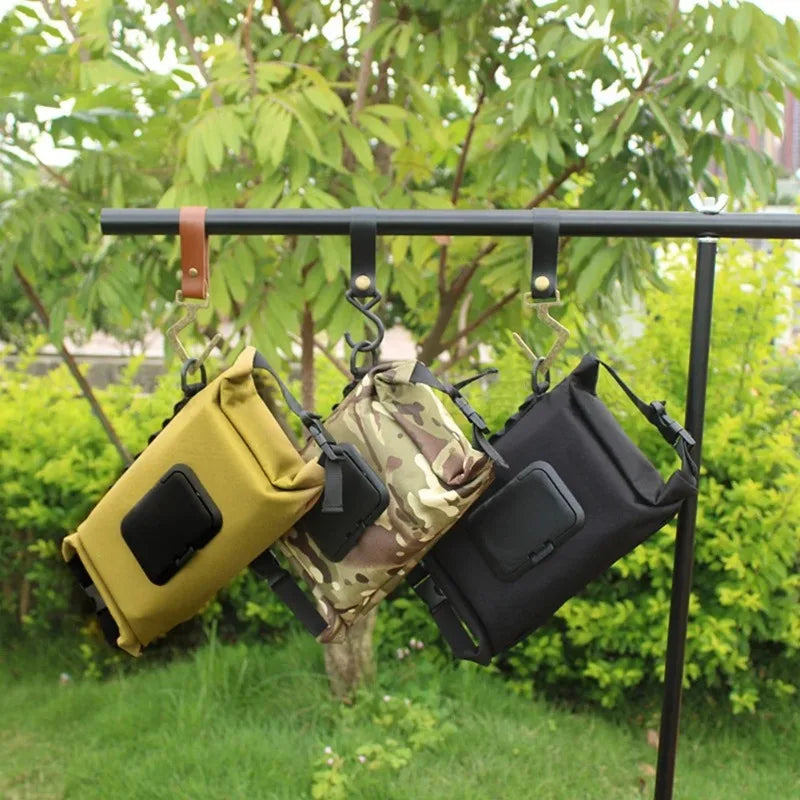Camouflage wet tissue bag outdoor wet tissue box canvas tissue wet tissue dispenser hanging storage outdoor camping accessories