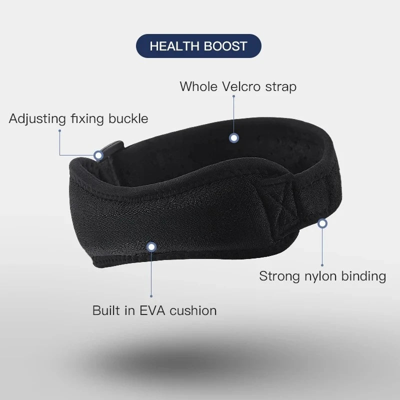 1 Piece Knee Patellar Tendon Knee Support Strape Brace Adjustable Shock Absorption Compression Knee Pad Sleeve for Basketball