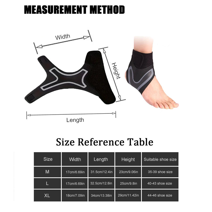 WRELS Adjustable Ankle Brace Compression Sleeve Breathable Support for Sports Running Basketball Sprain Recovery