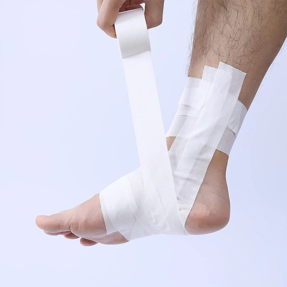 1pcs   White Self-Adhesive kinesiology Tape Skin Friendly Elastic Sports Bandages for Boxing,Football,Basketball Accessories