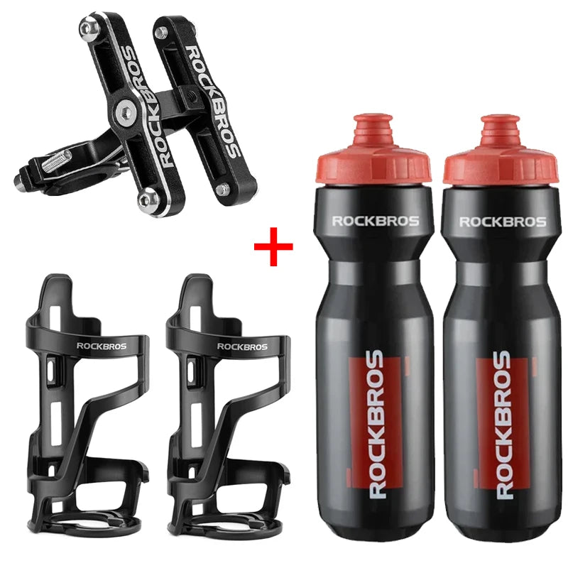 ROCKBROS Aluminum Alloy Single Double Bicycle Water Bottle Holder Adapter Cage Converter Motorbike MTB Road Bike Kettle Mount