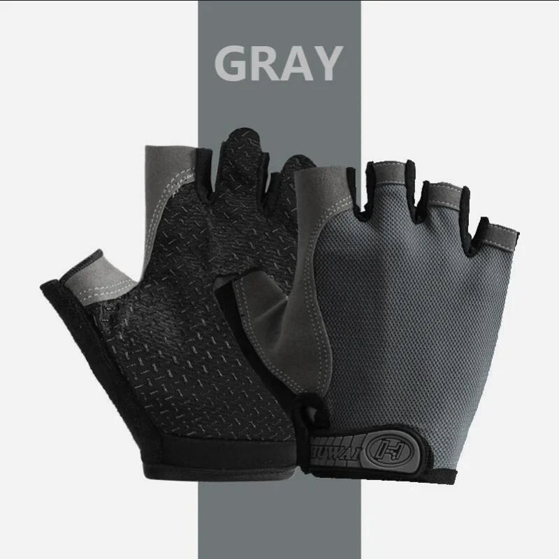 Gym Gloves Fingerless Gloves Anti-Slip Shock-Absorbing Breathable Gloves Sports Gloves for Training Lifting Weight Cycling