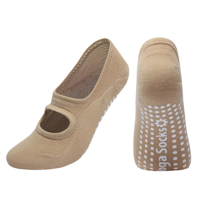 Backless Aerobics Pilates Socks Dance Trampoline Fitness Socks Floor Socks Invisible yoga Socks