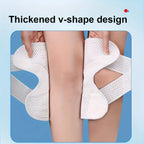 1pc Adjustable Compression Knee Brace with V-Shaped Cross Strap 4 Spring Side Stabilizers Breathable Knee Support for Stability
