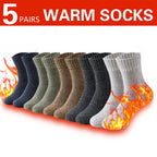 3 Pairs Winter Thick Towel Men's Socks Man's Outdoor Sports Long Socks Cold Resistant Frost Proof Snow Socks For Man Gift 39-44