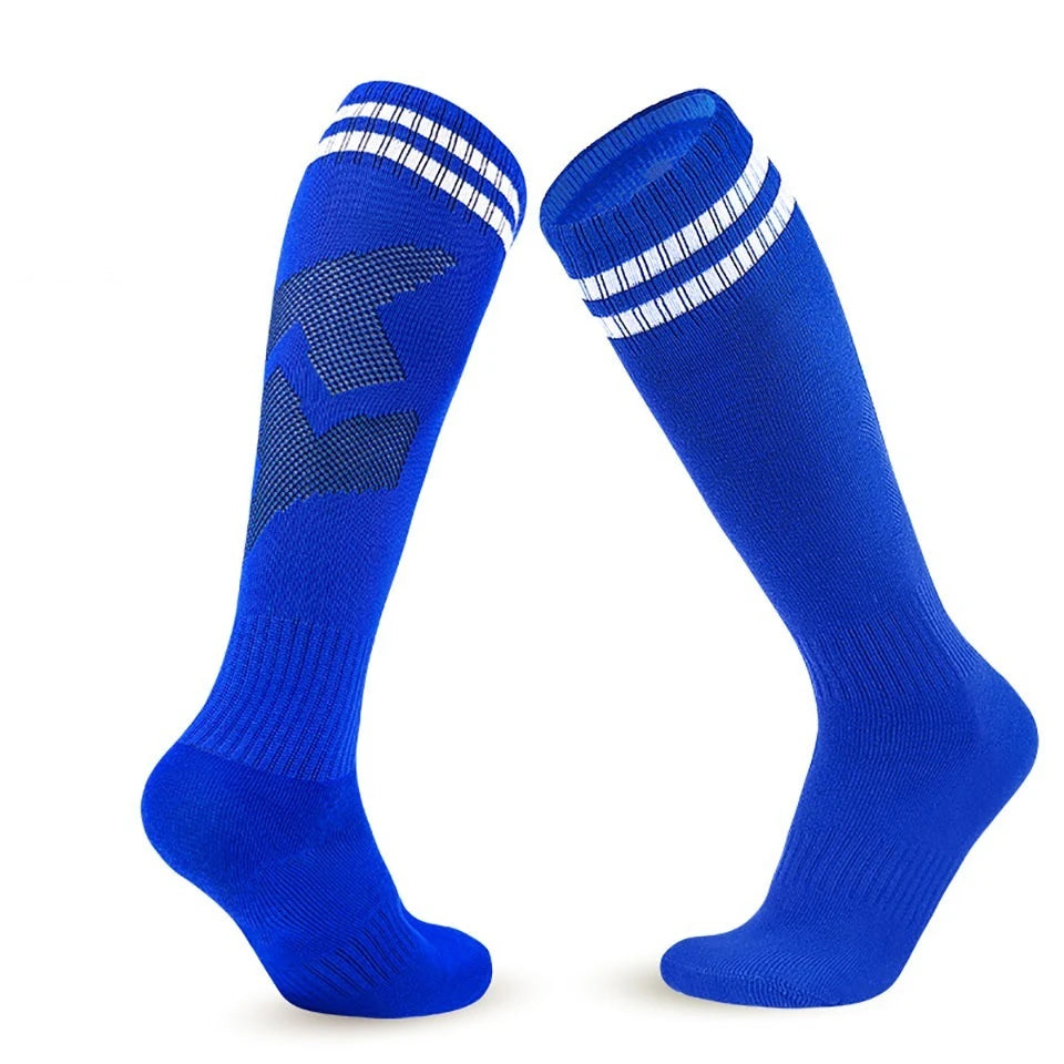 Loogdeel 1Pair 26-45 Kids Soccer Compression Sports Socks Stretchy Knee High Tube Socks Men Women Teens Football Athletic Socks