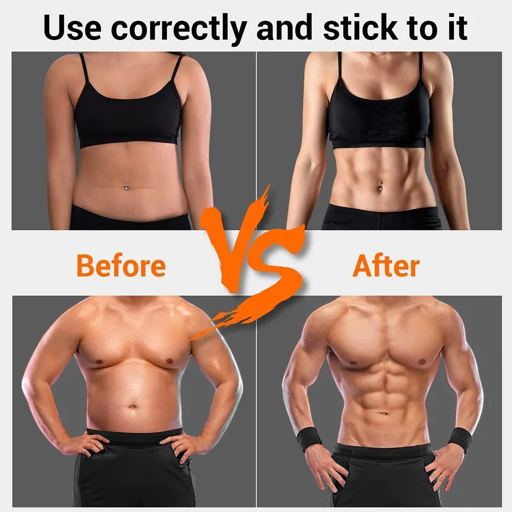 Muscle Toner Smart Abdominal Toning Belt EMS Muscle Stimulator Ab Trainer USB Charge Body Massager Weight Loss Fitness Equipment