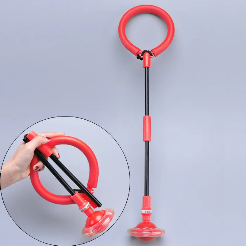 Bounce Ball Elastic Flash Ball Self Luminous Adult Children Rotation Jump Ring Fitness Set Foot Single Leg Swing Ball New Gift