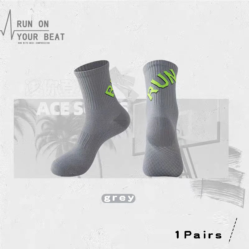 1/3 Pair Of Running Socks For Men And Women, Short Tube Towel Bottom Sports, Low Top Marathon, Fitness Basketball Pressure Socks