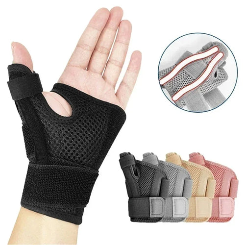 1Pcs Flexible Splint Wrist Thumb Support Brace for Tendonitis Arthritis Breathable Thumb Protector Guard Fits Right & Left Hand