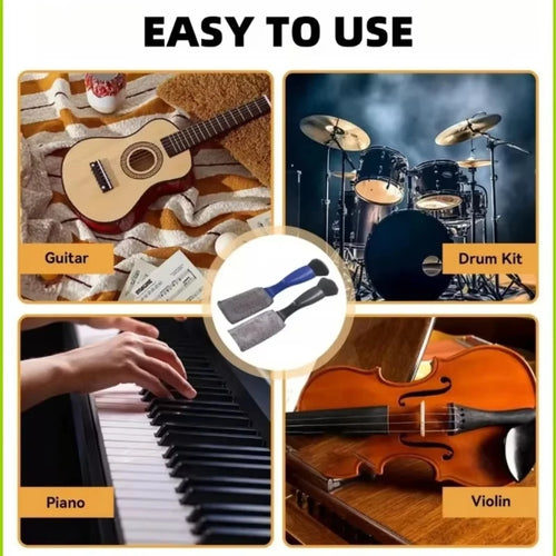 1PC String Fingerboard Cleaning Dust Removal Brush Guitar Care Brush, Double Head Musical Instrument Accessories