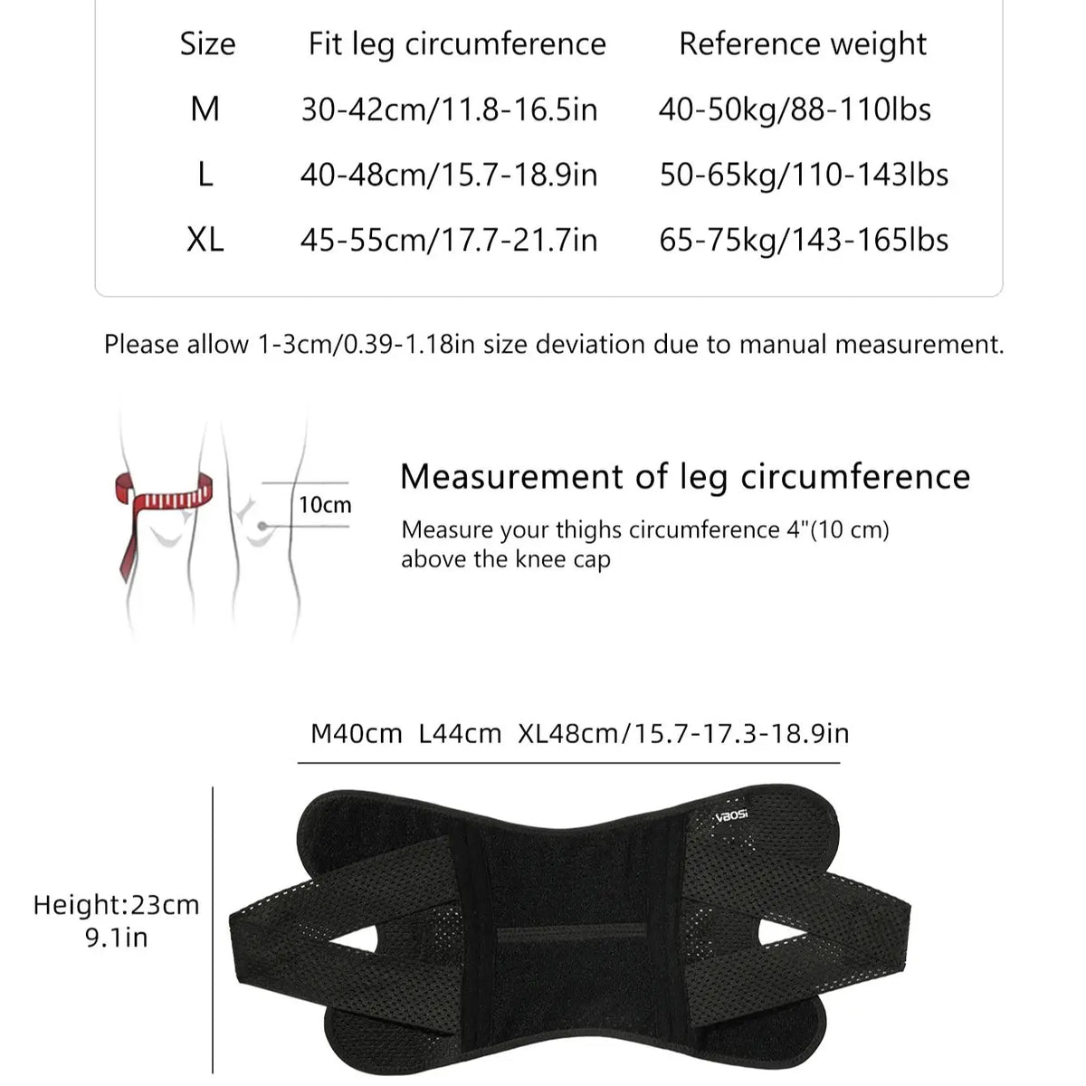 VBOSI 1 Piece Small Size Breathable Elastic Lightweight Knee Support with Spring Stays for Basketball Running Women Men