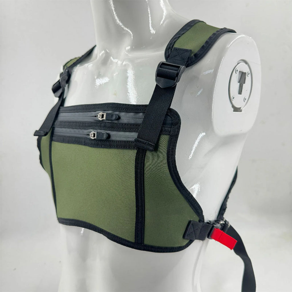 Sports Chest Bag For Men Women Water Resistant Lightweight Front Chest Pack Running Vest Bag With Built-In Phone Extra Storage