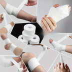 YITAPE 1 Roll White Sports Tape Professional Athletic Trainer Tape Rigid Strapping Injury Wrap for Wrist Ankle Knee First Aid