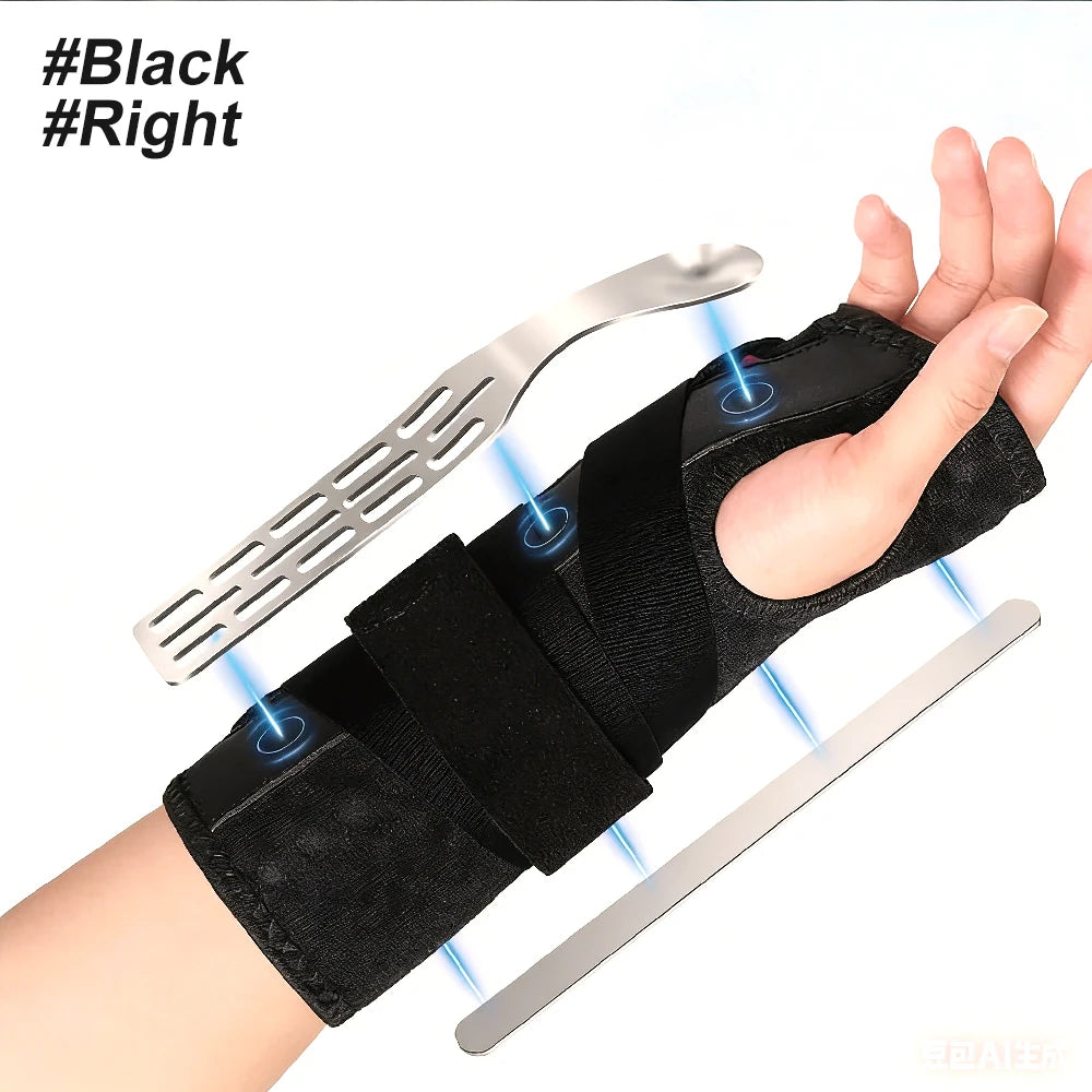 1PCS Carpal Tunnel Wrist Brace – Night Support with 2 Metal Splints,Adjustable Hand Stabilizer for Pain Relief  – Fits Both Hand