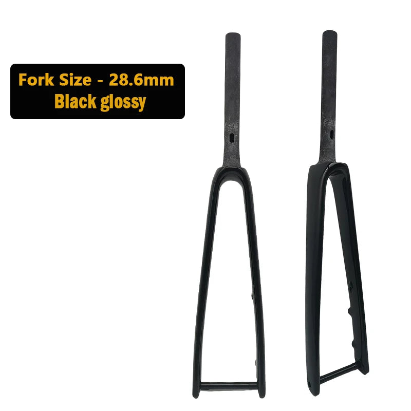 SL8 Full carbon bike fork, full internal cable alignment thru-axle rigid bike fork, spinal canal, carbon fibre reinforced.