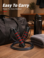 Steel Wire Speed Jump Rope, Adjustable Fitness Skipping Rope with Non-Slip Handles, Weighted Cardio Training Rope for Boxing, HIIT, Cross Training, Gym Workout, Home Exercise, Endurance, Agility and Daily Sports Practice