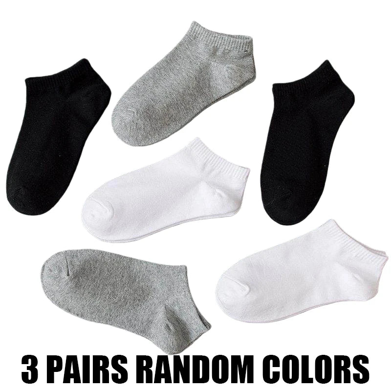 1/3/10Pairs Men's Ankle Socks Soft Breathable Stretchy Solid Color Low Cut Casual Sports Socks for Women Comfortable Fashionable