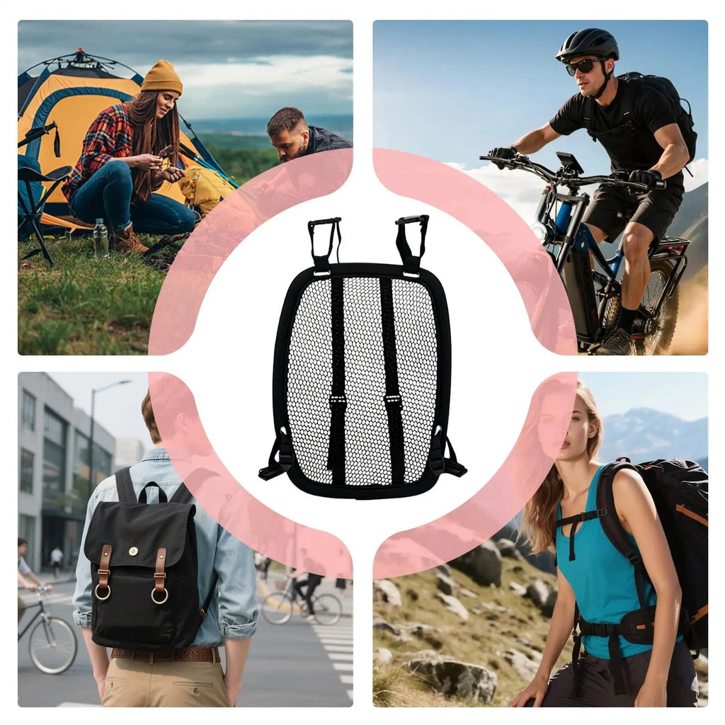 Ergonomic Airflow Ventilation Backpack Spacer Breathable Mesh Quick Install Backpacks Ventilation Frame Sweat Reducing Hollow
