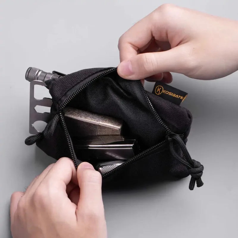 Mini EDC Pouch Multifunctional Outdoor Sports Camping Hiking Purse Wear-resistant for Camping Hiking Mountaineering