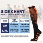1Pair New Compression Socks 20-30mmhg High Stockings Men Women Sports Socks For Marathon Cycling Football Varicose Veins