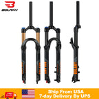 BOLANY Bike Air Fork 27.5/29inch 120mm Travel Oil Air Suspension Lightweight Magnesium Alloy Quick Release Bicycle Fork