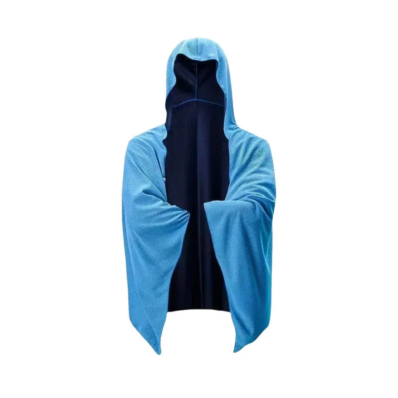 4-in-1 Cooling Hooded Cloak Super Absorbent Oversized Hooded Towel Wrap Sunscreen Quick Dry Shawl for Swimming Beach Pool Travel