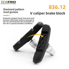 TEKTRO 836.12 Bike Brake Pads for V-Brake, Quiet Wear-Resistant Brake Shoes for Mountain Bike Bicycle Aluminum Rim Bicycle Parts