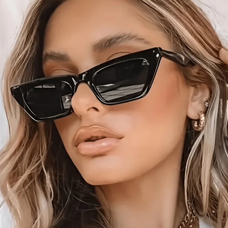 Vintage Small Frame Cat Eye Sunglasses Women Square Sun Glasses Female Brand Designer Retro Cateye Shades Fashion Oculos UV400