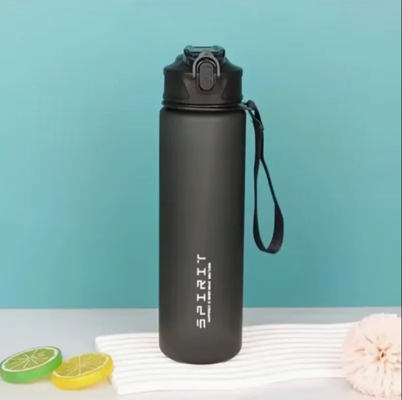 Sports Water Bottle with Time-Tracking Straw Leak Proof Locking Flip Cover for Easy Carry Ideal for Outdoor Adventures