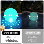 Light Up Beach Balls 40cm Inflatable with Remote Control Waterproof LED Toy for Family Party Swimming Summer Night Outdoor