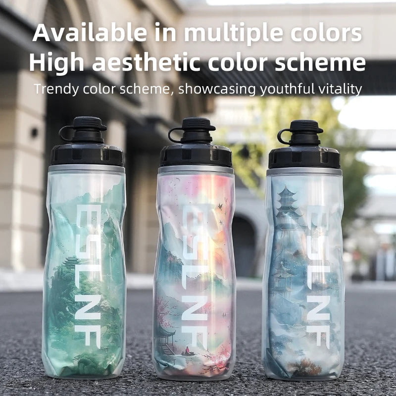 610ml Insulated Bicycle Water Bottles PP5 Heat - and Ice-protected Outdoor Sports Cup Cycling Bike Water Bottle