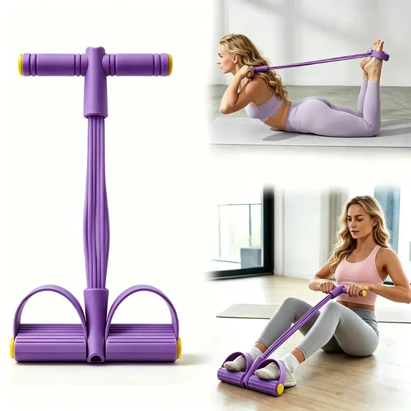 1pcs Multifunctional Yoga Pedal Resistance Band, Home Workout Equipment, Abdominal Exercise Auxiliary Equipment, Pilates Tension Rope, Suitable for Home Exercise Yoga Training，Home Gym Equipment for Full Body Strength for A