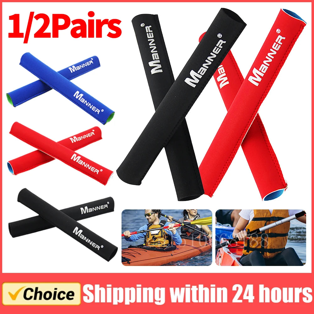 Kayak Paddle Board Protector Paddle Shaft Non-Slip Hand Guard Paddle Protector Sticker Anti-Loss Sinking Kayak Accessories