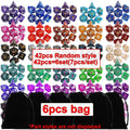 42pcs Polyhedral DND Dice Set with Black Drawstring Pouch - Color-Coded Faces, RPG & D&D Tabletop Game Accessories, ZSY