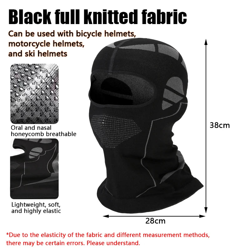 Unisex Riding Windproof Face Mask Cold-Proof Thermal Scarf Winter Ski Hat Full Ski Cycling Hunting Head Neck Cover Helmet Liner
