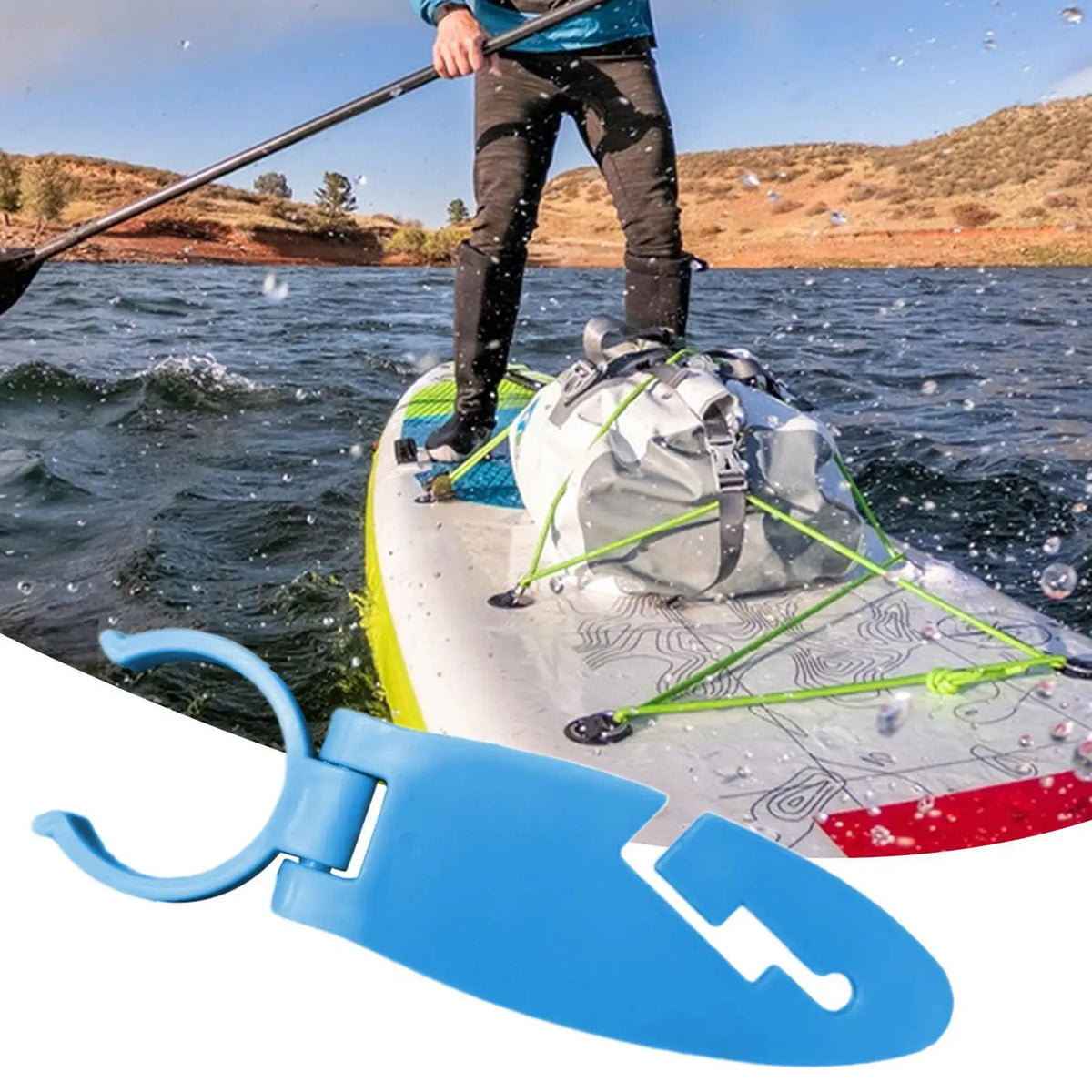 2pcs Paddle Board Clips for kayaking Paddle Board Expandable Fixing Clamp Snap-Lock Stand Up Paddle Board Holder for Kayaking