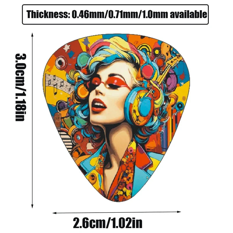 New 0.46/0.71/1.0Mm Guitar Paddles Cartoon Couples Acoustic Guitar Picks Musical Instrument Accessories Pick Guitar