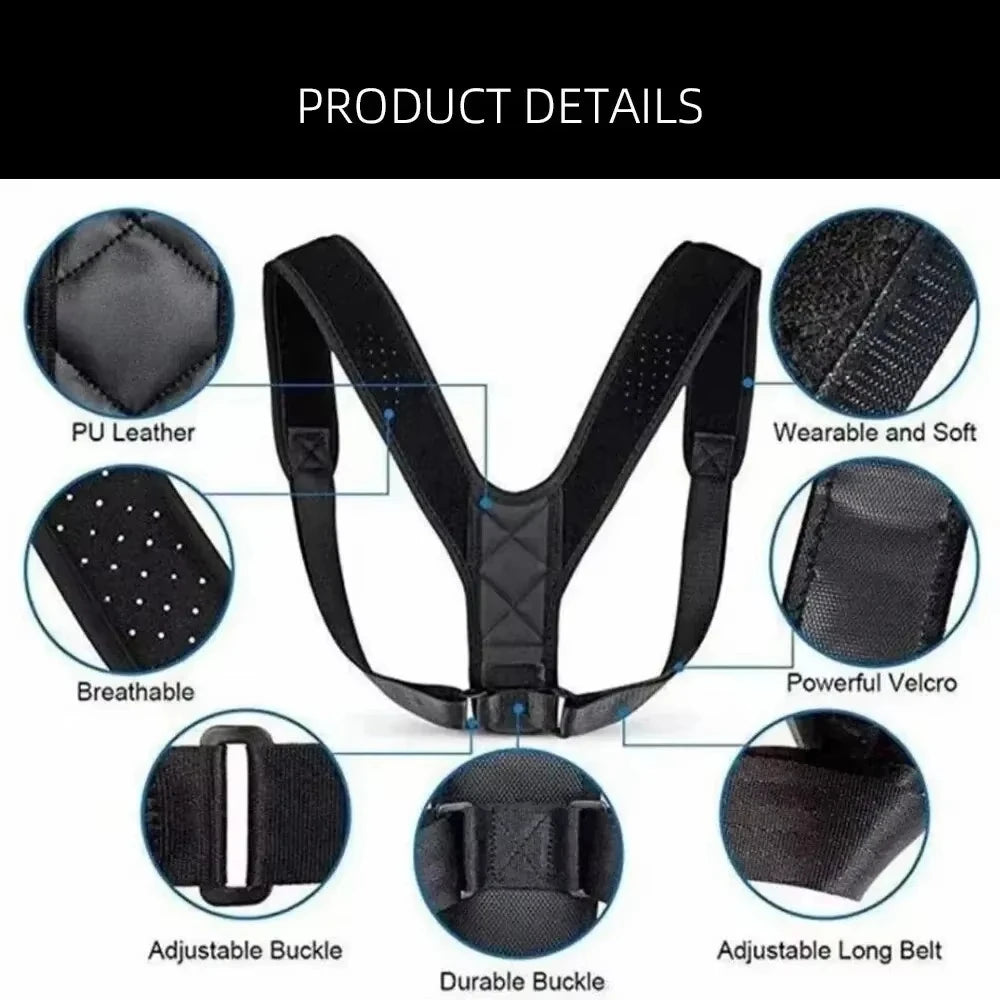 Adjustable Back Posture Correction Belt Hunchback Corrector Adult Men and Women Sitting Posture Correction Belt