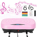 Portable Vibration Plate Exercise Machine Whole Body Workout Platform with Bluetooth Resistance Bands 5 Yoga Straps 10 Auto 200 Manual Speed Settings for Weight Loss & Shaping
