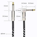 6.35mm Audio Cables TRS 1/4 inch 6.5mm Audio Cable For Electric Guitar Bass 1.5m 3m Gold Plated Shielded Low Noice Jack Cable