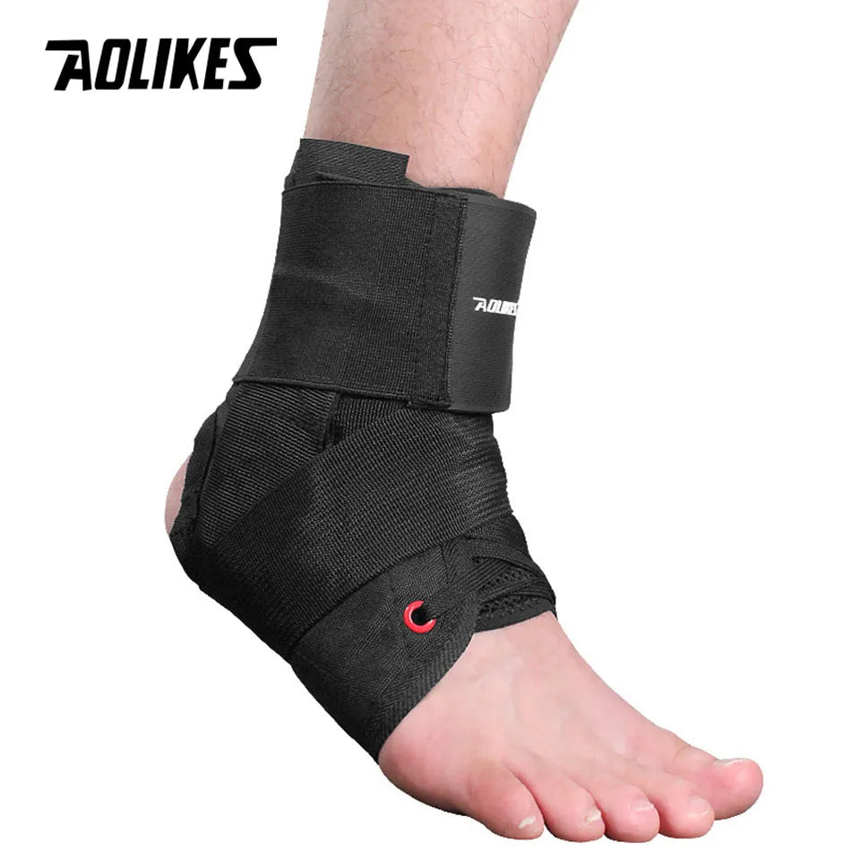 AOLIKES 1PCS Ankle Brace Support Sports Adjustable Lace Up Ankle Stabilizer Straps for Sprained Foot Compression Socks Sleeve