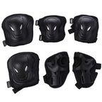 6Pcs/Set Knee&Elbow&Palm Skateboard Protection Gear Thicken Breathable Inline Skating Protector Safety Light