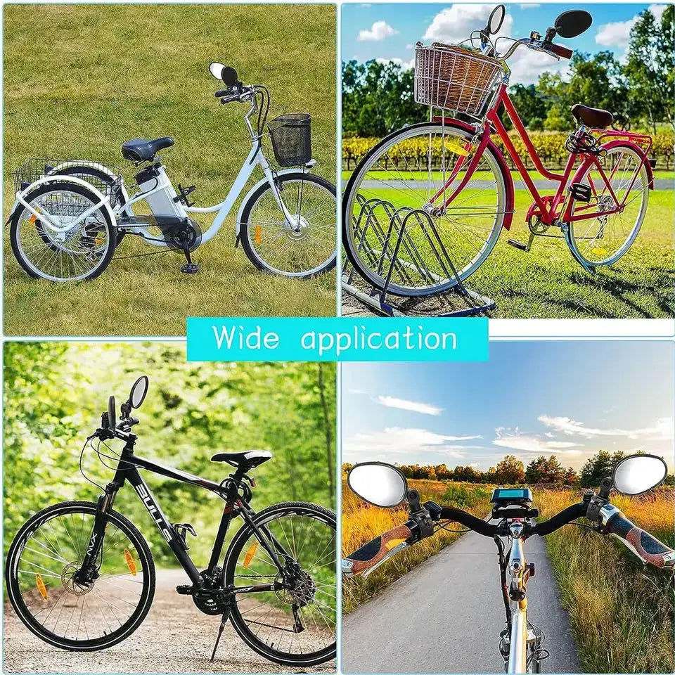 Bike Mirror 360 Degree Adjustable Rotatable Handlebar Mirror Wide Bycicle Accessories Cycling Rear View Mirror