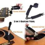 3 IN 1 Guitar String Winder + String Cutter + Pin Puller Instrument Guitar Maintenance Tool Repair