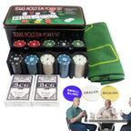 Party Table Game Poker Tokens Case Set Poker Game Set 200Pcs Poker Chip With Big Blind Vega For Texas Holdem Outdoor Camping