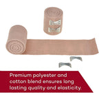 1Roll Premium Elastic Bandage Wrap – Strong Compression Bandage Wrap with Extra Clips for Sports, Sprains, Wrist, Ankle and Foot