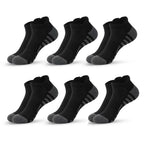 6/24Pairs Ankle Athletic Running Socks Cushioned Breathable Low Cut Sports Tab Socks For Men And Women