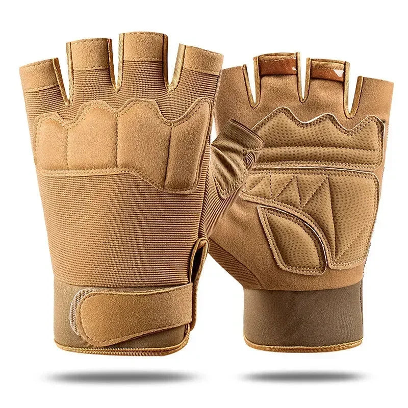 Outdoor Gym Fingerless Gloves Anti-Slip Half Finger Men Woman Gloves Camping Fishing Breathable Sports Bicycle Motorcycle Gloves